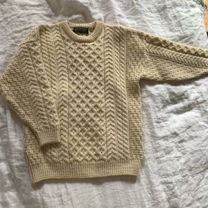 Irish Wool Knit Fisherman’s Sweater